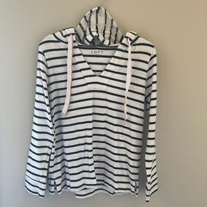 LOFT hooded shirt size S